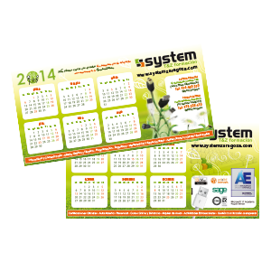 Diseños de calendarios de escritorio para System